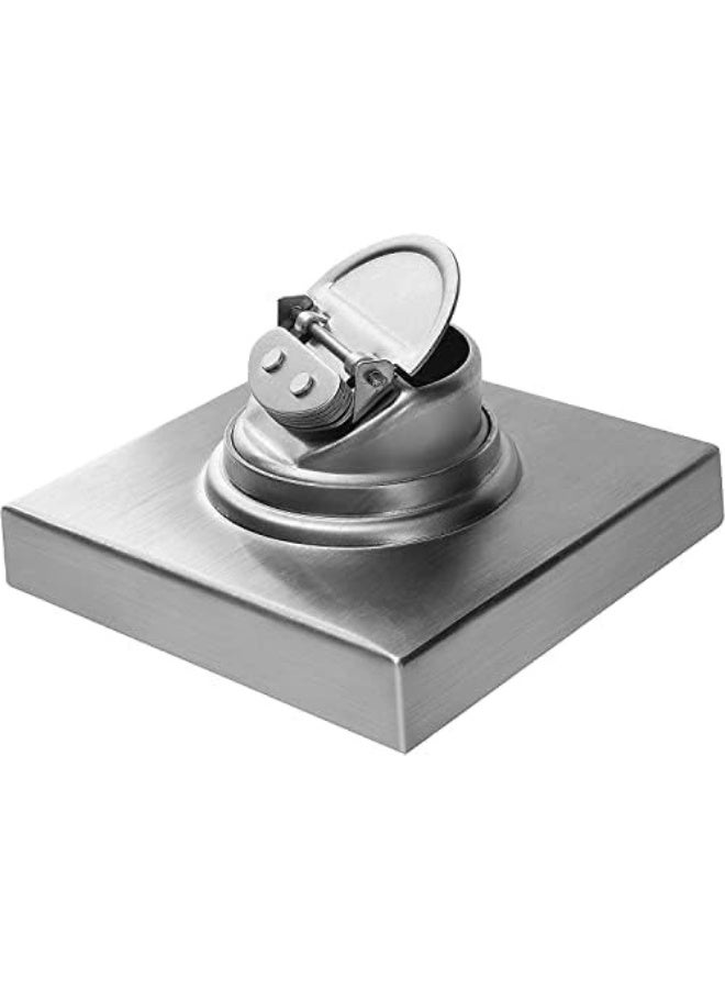 المفتاحة مصرف أرضي للاستحمام مع غطاء شبكي مُدمج بالبلاط، مصرف دش مربع غير مرئي مقاس 15 سم للحمام، لوحان في واحد لتصريف المياه في منتصف الأرضية، مصنوع من الفولاذ المقاوم للصدأ المصقول بالنيكل - Image 4